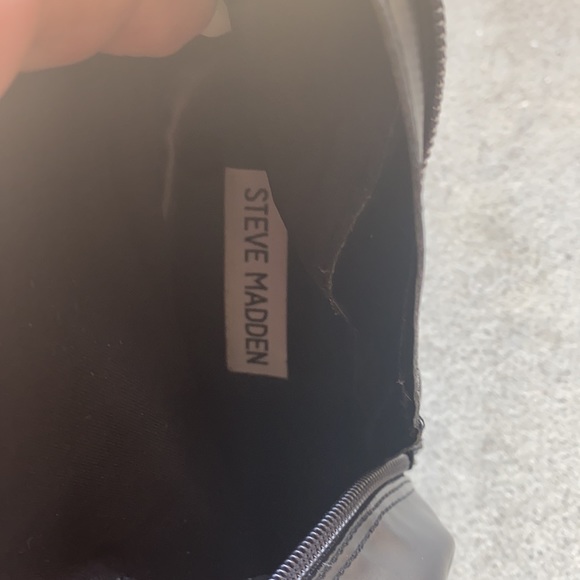 Size 9 black Suede Steven Madden heel boots - Picture 6 of 8